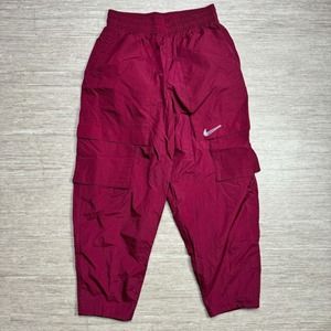 Nike Sportswear Swoosh Woven Sweatpants Joggers Baggy Cargo Womens S High Rise